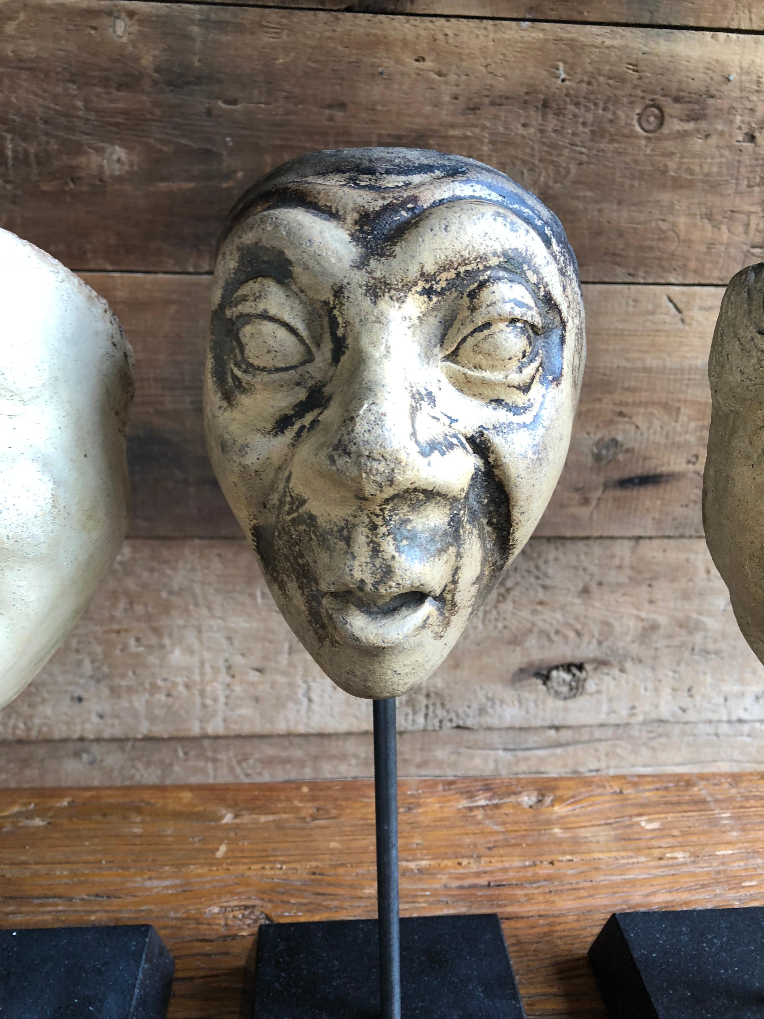 Collection of 19th Century Carnival Mask Molds 1