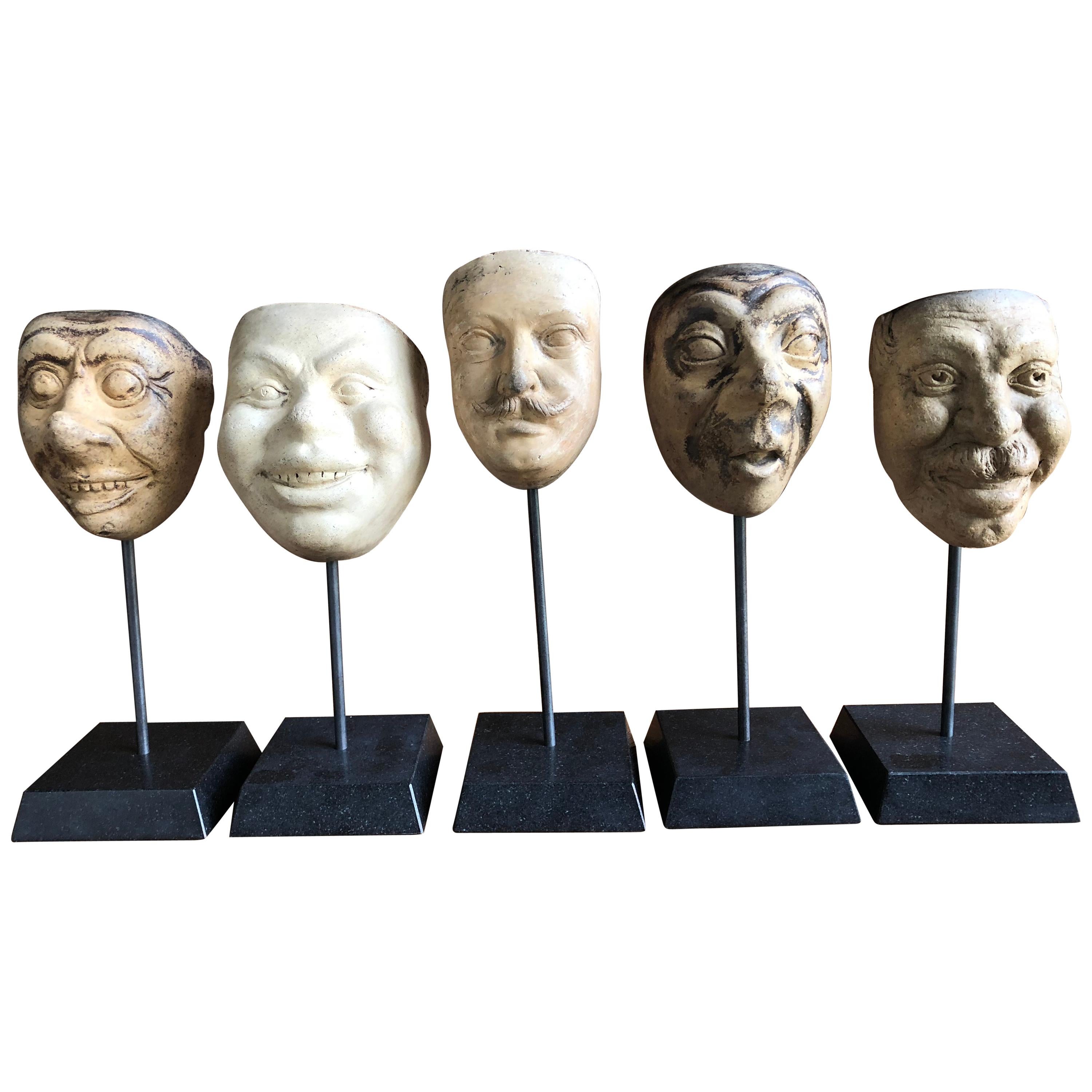 Collection of 19th Century Carnival Mask Molds