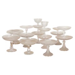 Collection of 19th Century English Glass Tazza Comports