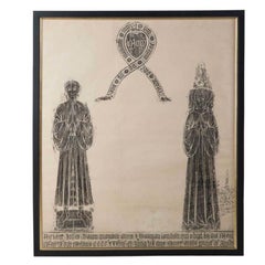 Collection of 19th Century English Medieval Brass Rubbings