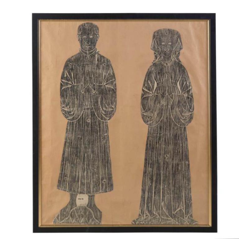 Collection of 19th Century English Medieval Brass Rubbings For Sale at