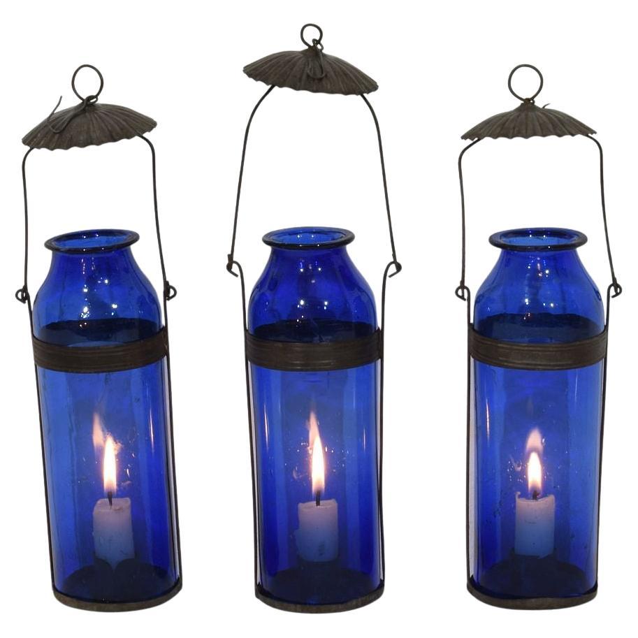 The Collective of 19th Century French Glass Lanterns (Lanternes en verre françaises du 19e siècle) en vente