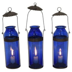Antique Collection of 19th Century French Glass Lanterns