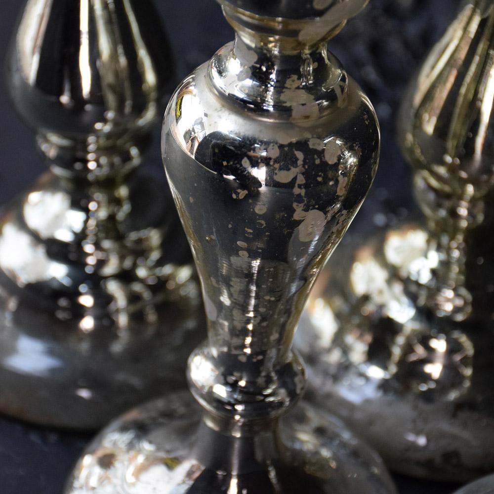 Collection of 19th Century French Glass Mercury Candlesticks For Sale 1