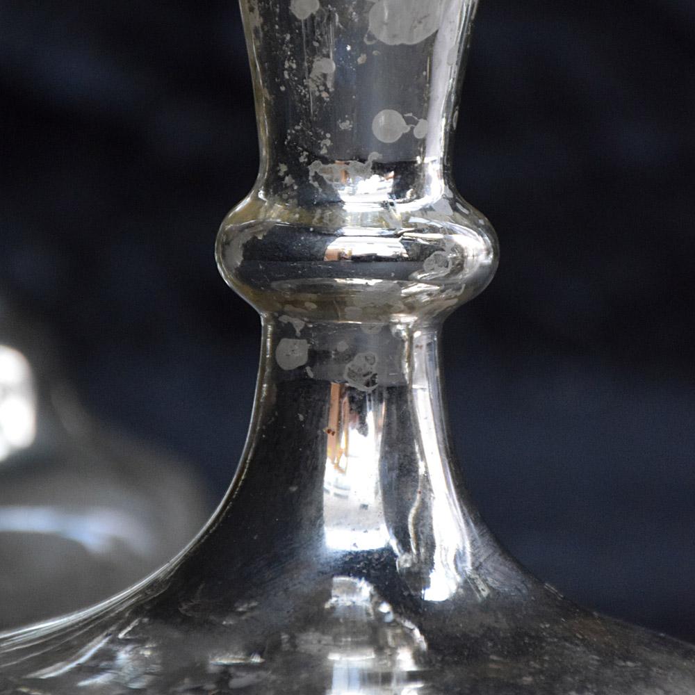 Collection of 19th Century French Glass Mercury Candlesticks For Sale 2