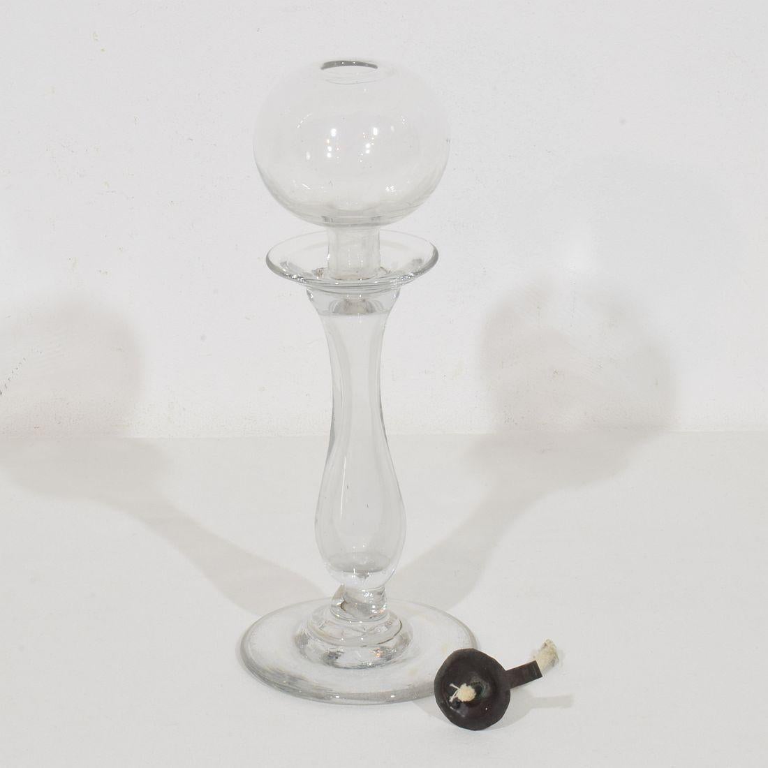 Colección de Lámparas de Aceite de Vidrio Weaver Francesas del Siglo XIX en venta 2