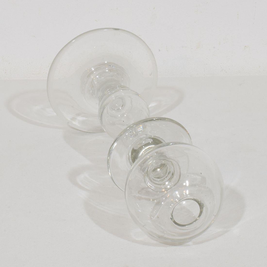 Collection of 19th Century French Glass Weaver Oil Lamps im Angebot 3