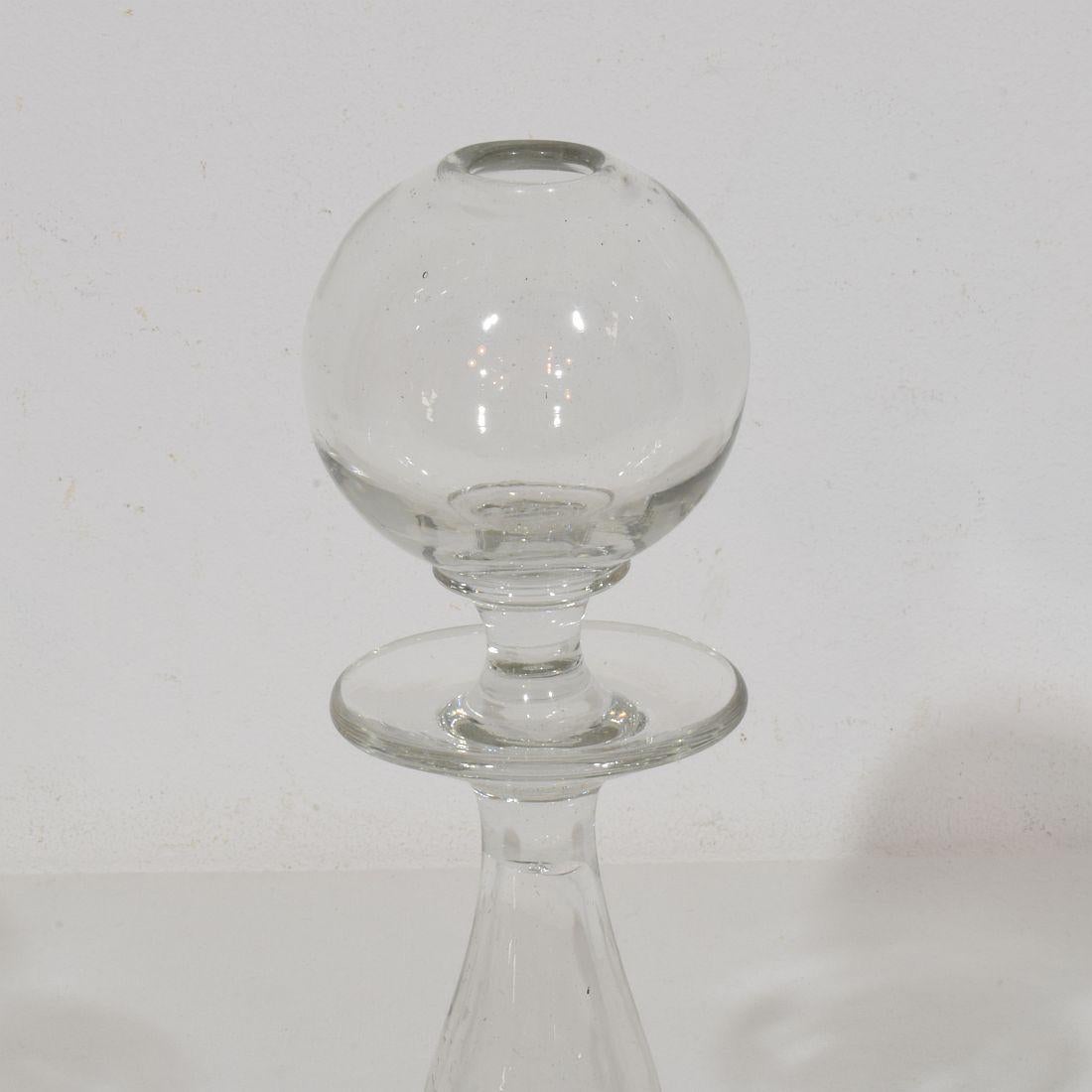 Collection of 19th Century French Glass Weaver Oil Lamps im Angebot 5