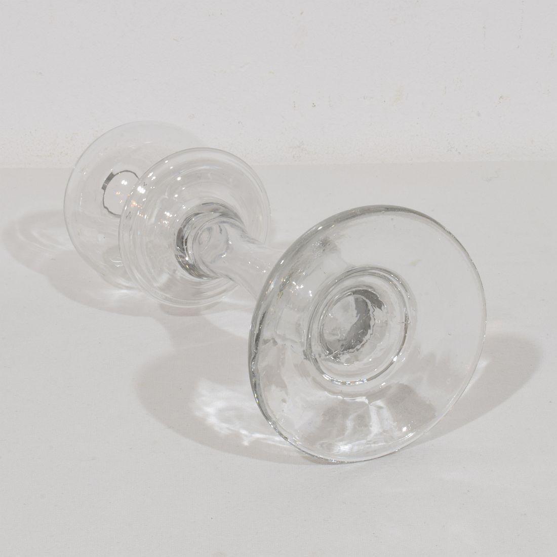 Collection of 19th Century French Glass Weaver Oil Lamps im Angebot 10