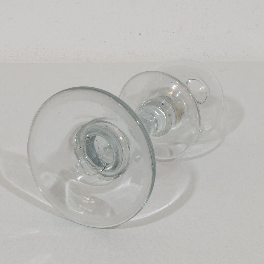 Colección de Lámparas de Aceite de Vidrio Weaver Francesas del Siglo XIX en venta 10