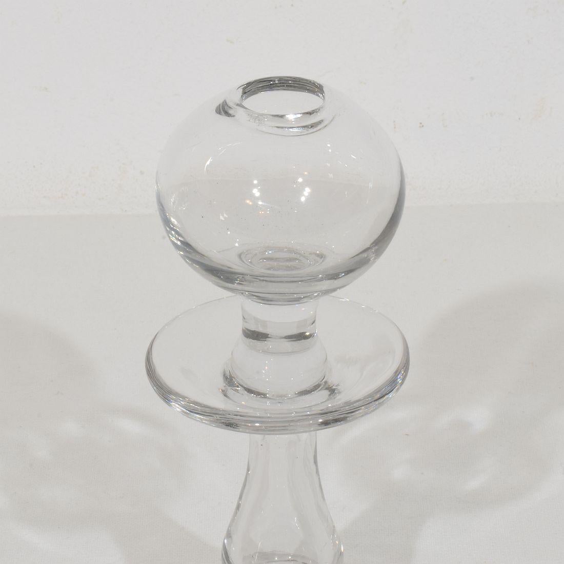 Collection de lampes à huile en verre du 19e siècle de style French Weaver en vente 11