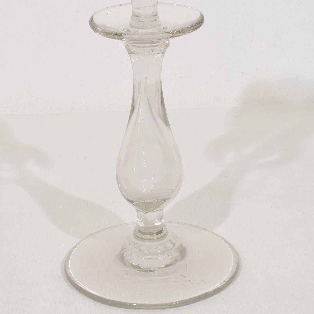 Verre brun Collection de lampes à huile en verre du 19e siècle de style French Weaver en vente