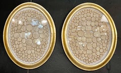 Collection of 19th Century Gilt / Plaster Intaglios / Grand Tour, Pair Ovals