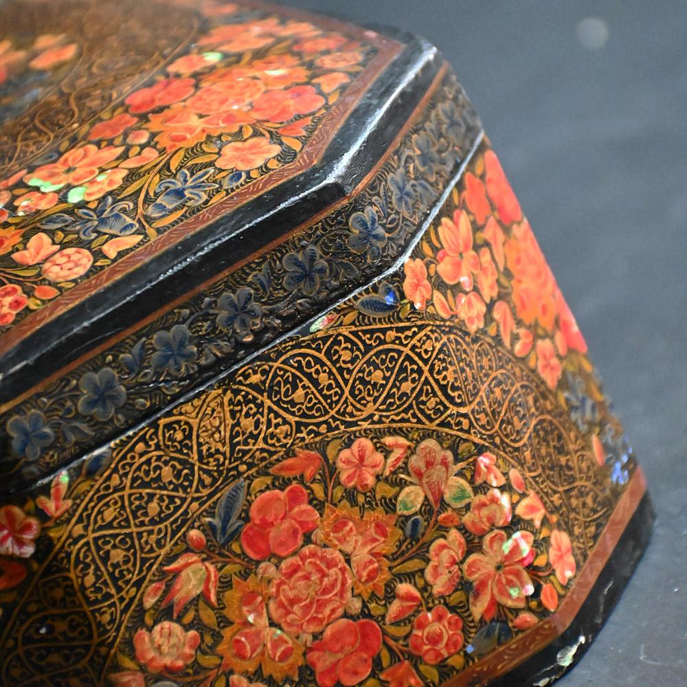 Collection of 19th Century Hand Painted Kashmiri Boxes  For Sale 2