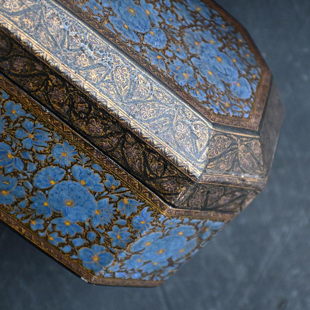 Collection of 19th Century Hand Painted Kashmiri Boxes  For Sale 3