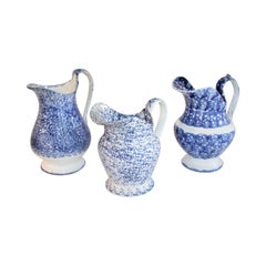 Collection of 19th Century Spatter Ware /  Soft Paste Pitchers, 3