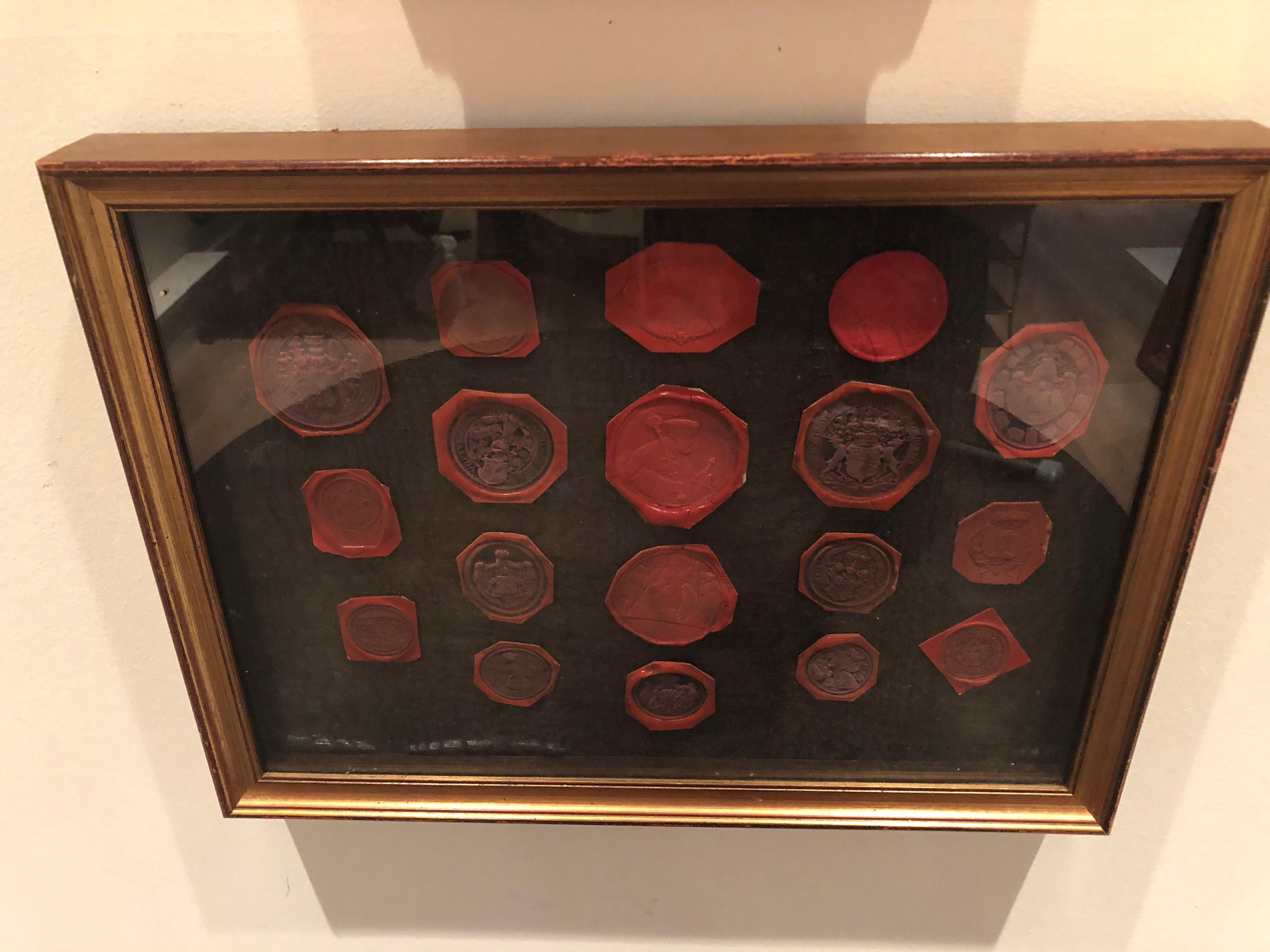 European Collection of 19th Century Wax Seals For Sale