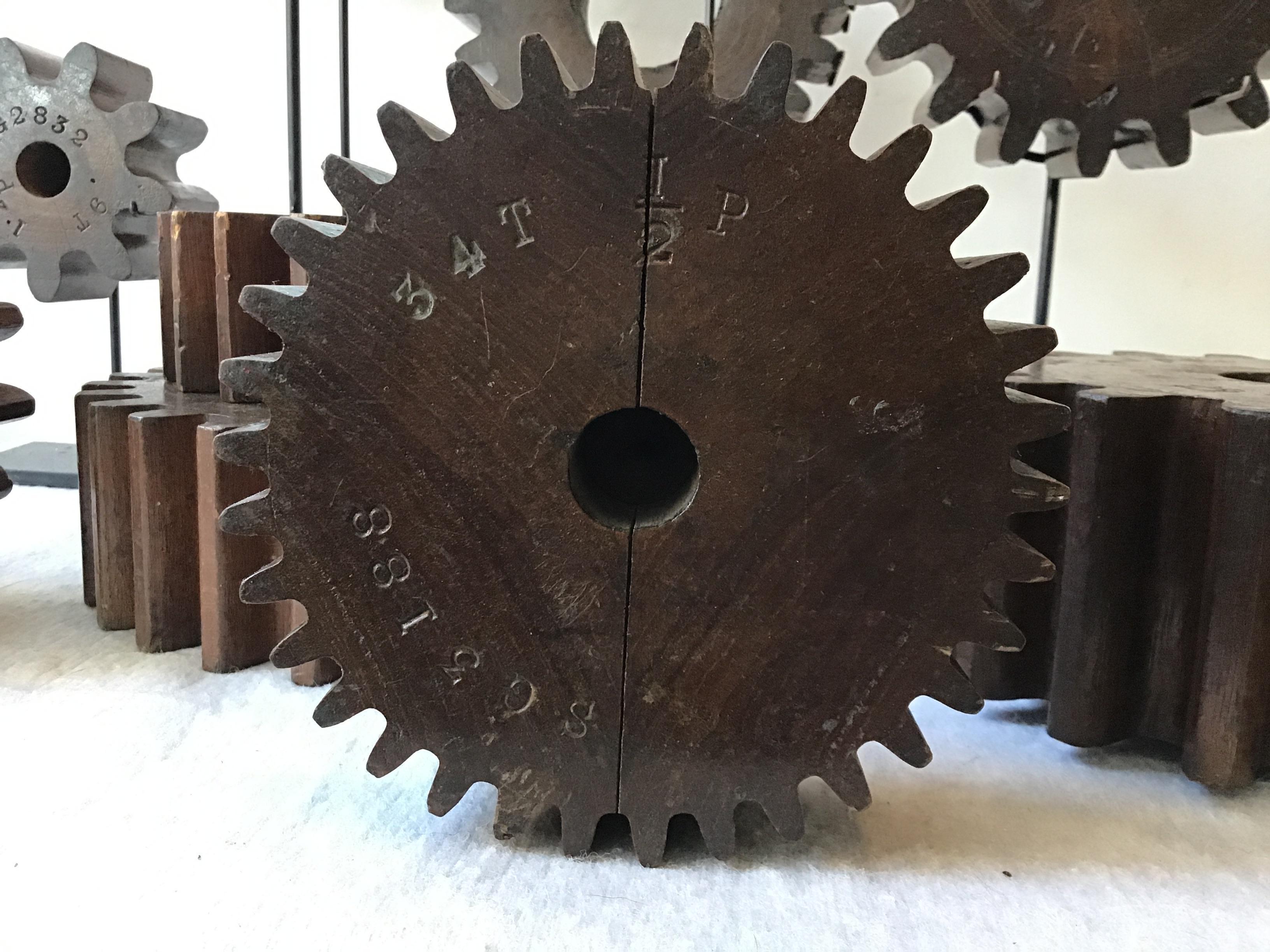 Late 19th Century Collection of 19th Century Wood Gears