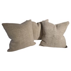 Collection of 19thc Homespun  Linen Pillows -3