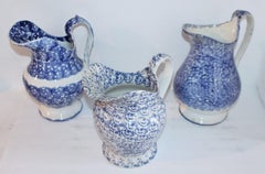 Collection of 19th Century Spatter Ware /  Soft Paste Pitchers, 3
