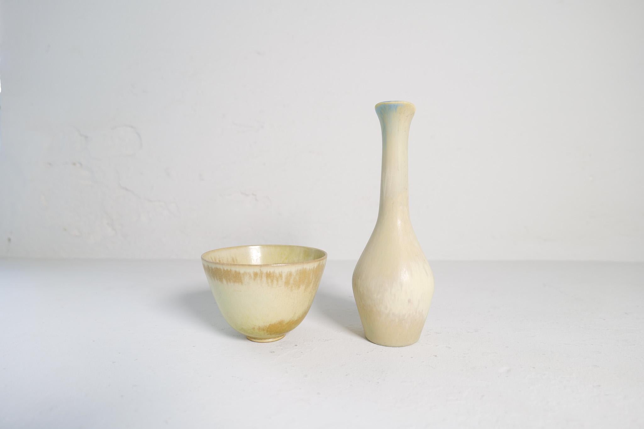 Colección de 2 Vasos de Cerámica de Gunnar Nylund Rörstrand Suecia, años 50 en venta 3