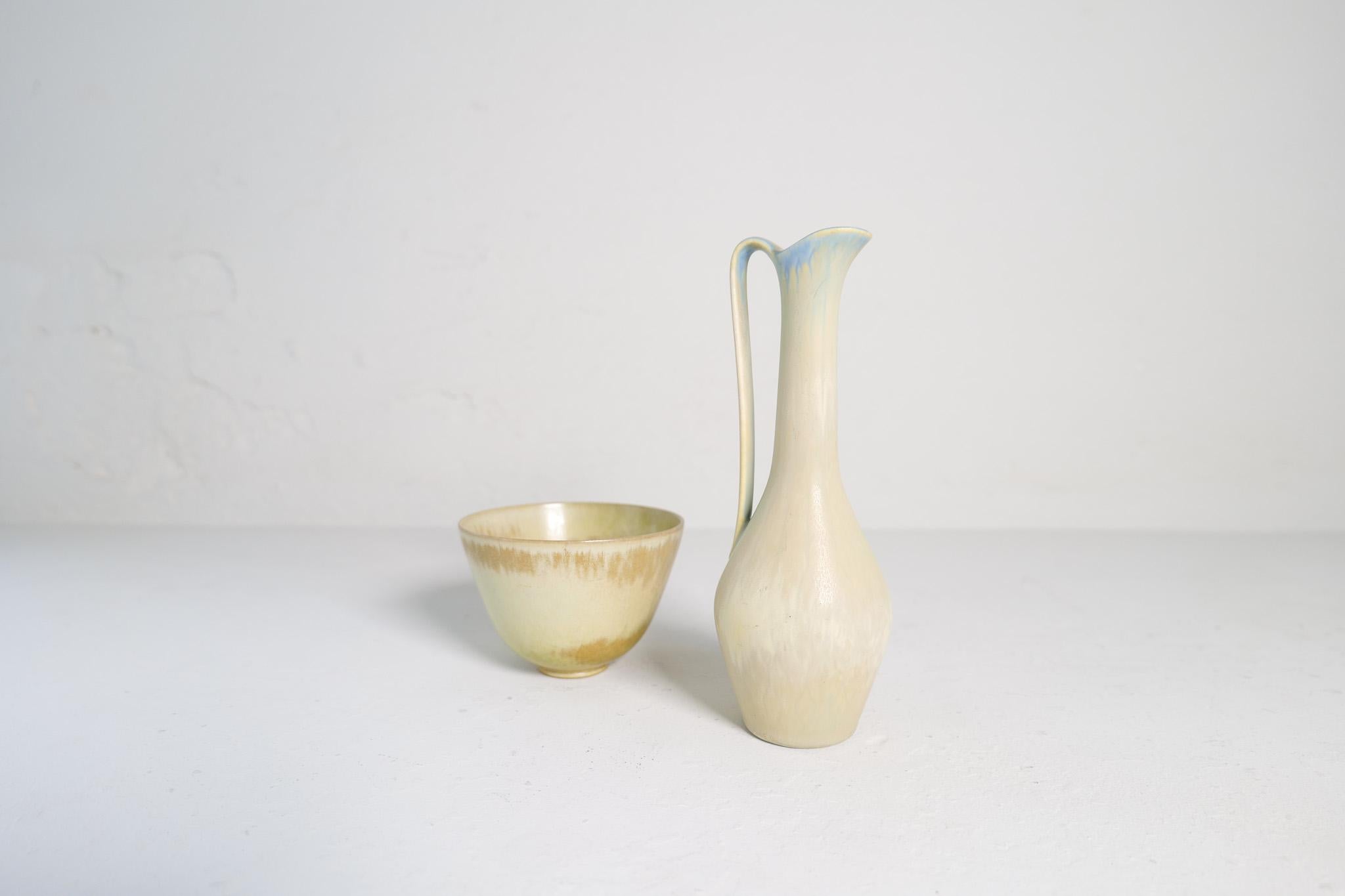 Colección de 2 Vasos de Cerámica de Gunnar Nylund Rörstrand Suecia, años 50 en venta 2