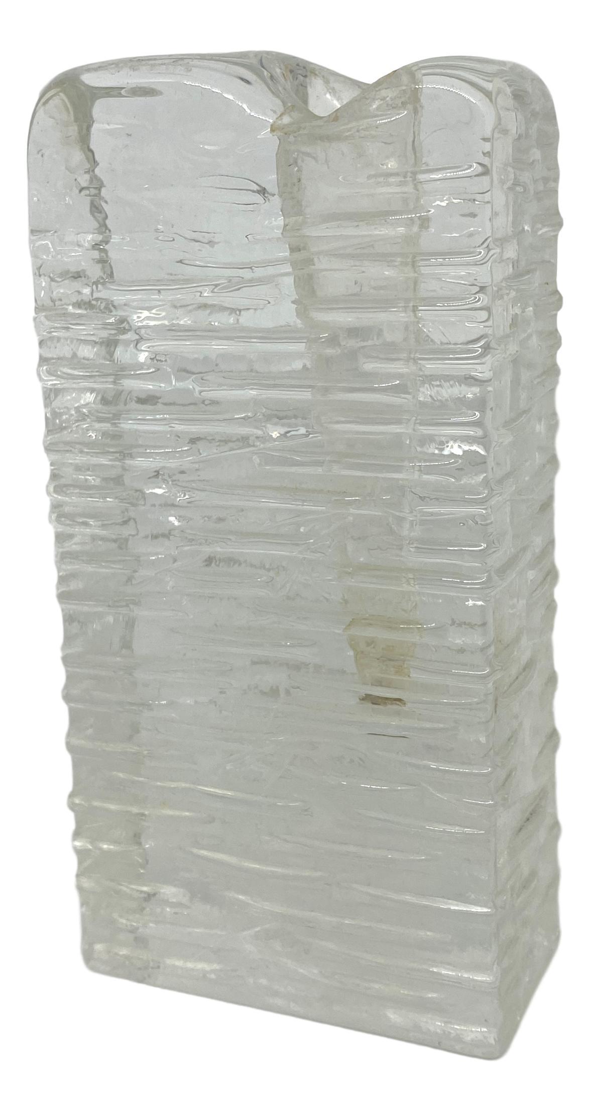 Collection of 2 Ice Block Glass 