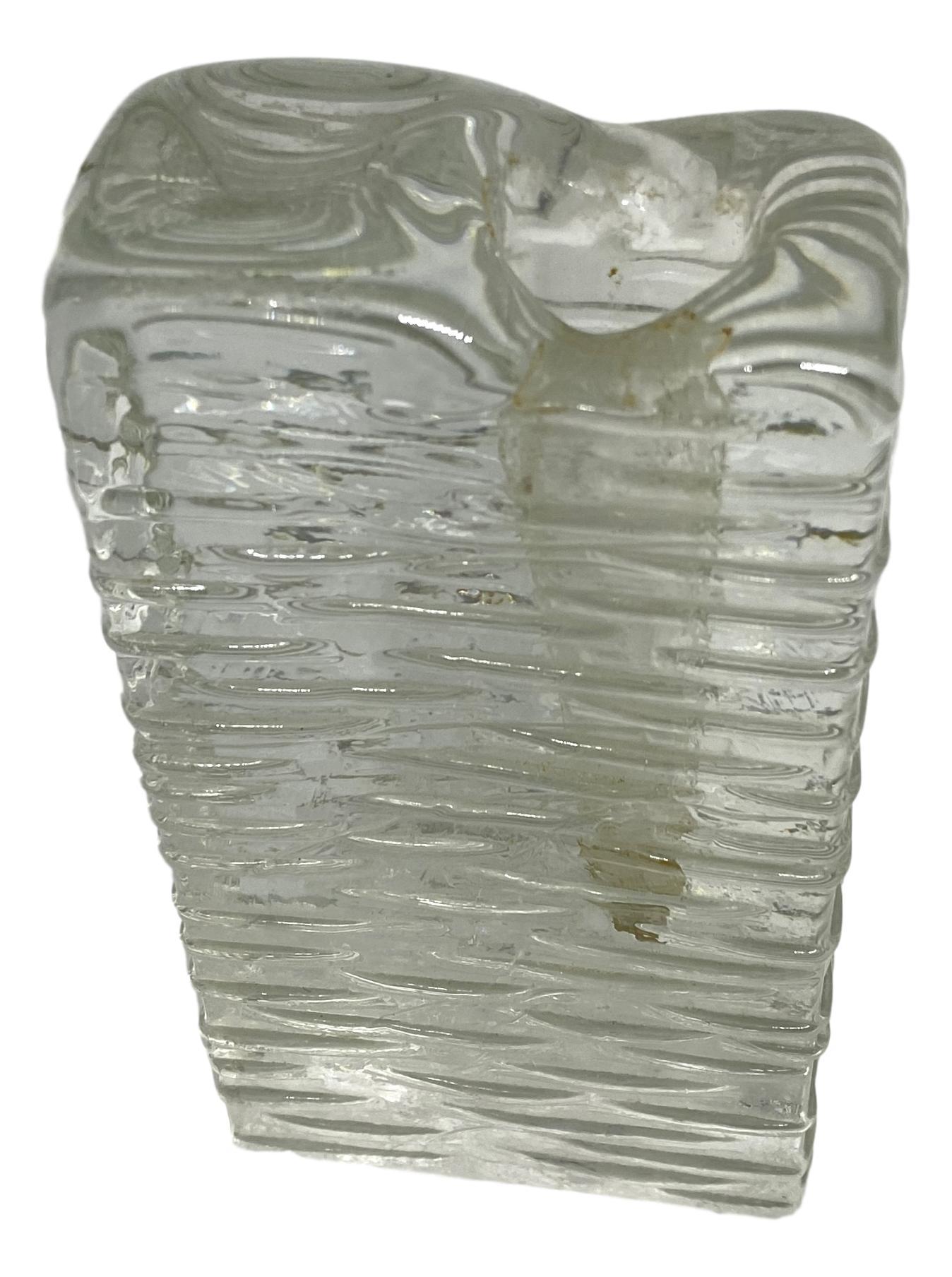 Mid-20th Century Collection of 2 Ice Block Glass 