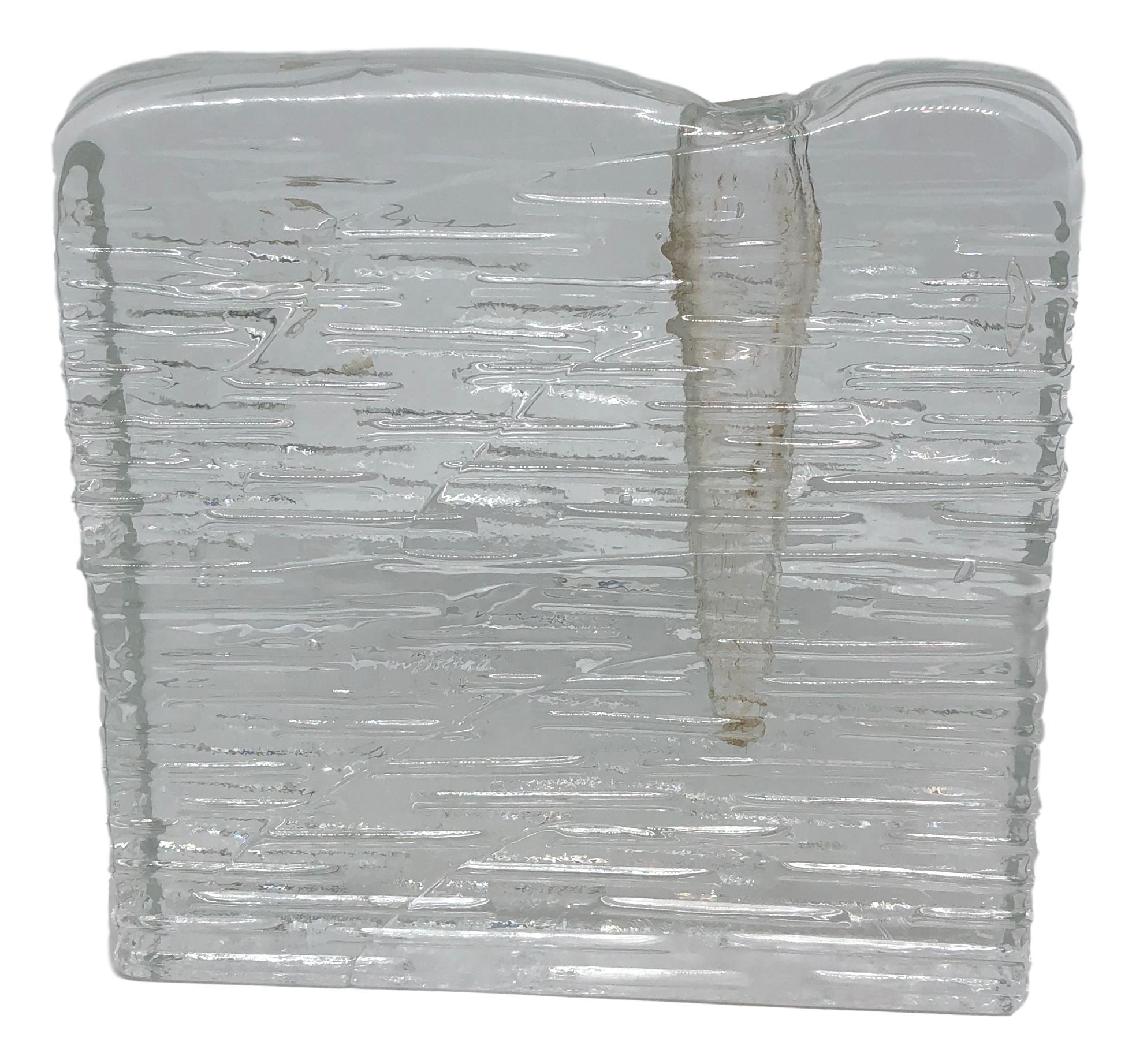 Collection of 2 Ice Block Glass 