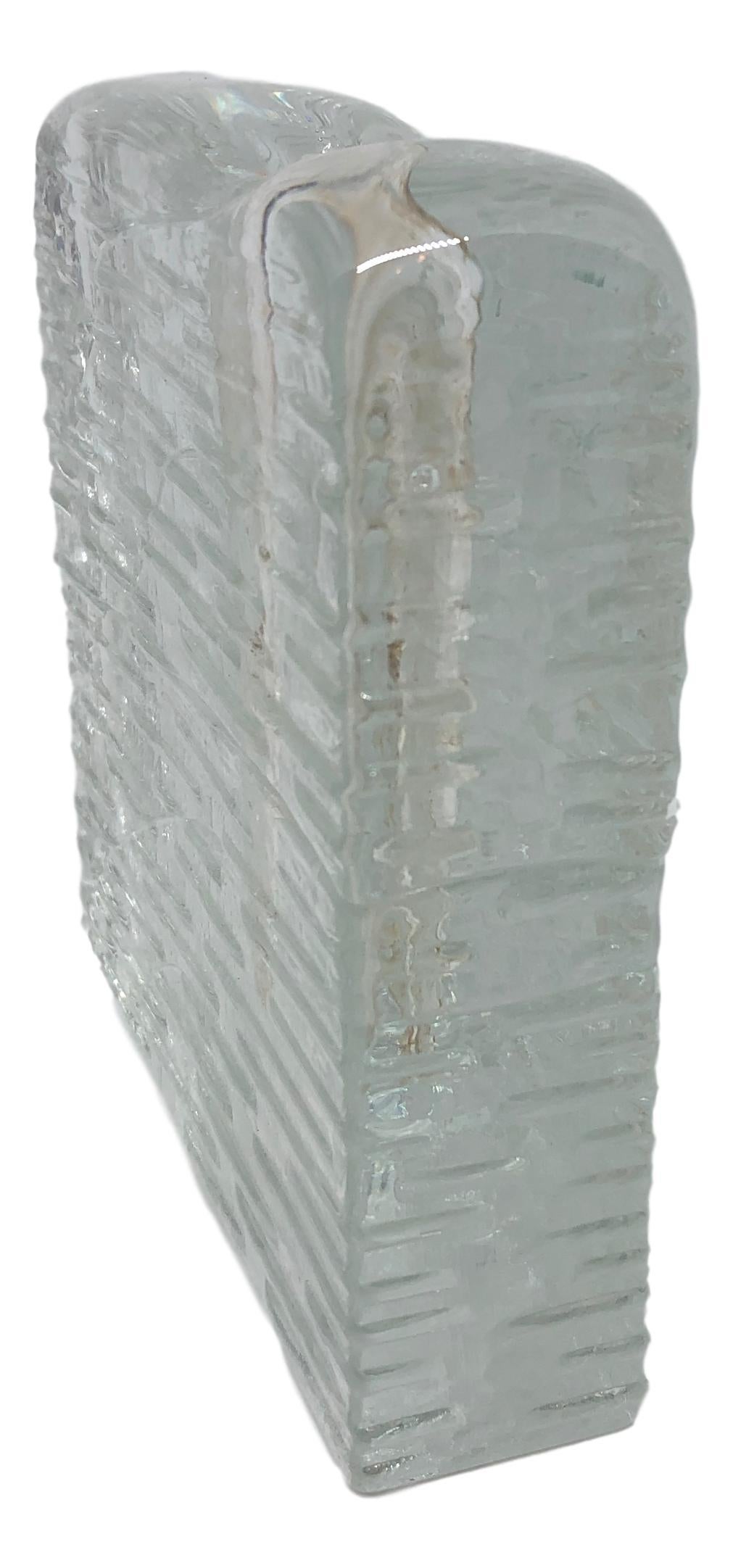 Kollektion von 2 Eisblock-Glasvasen „Solifleur“, Deutsch, 1960er Jahre im Angebot 1