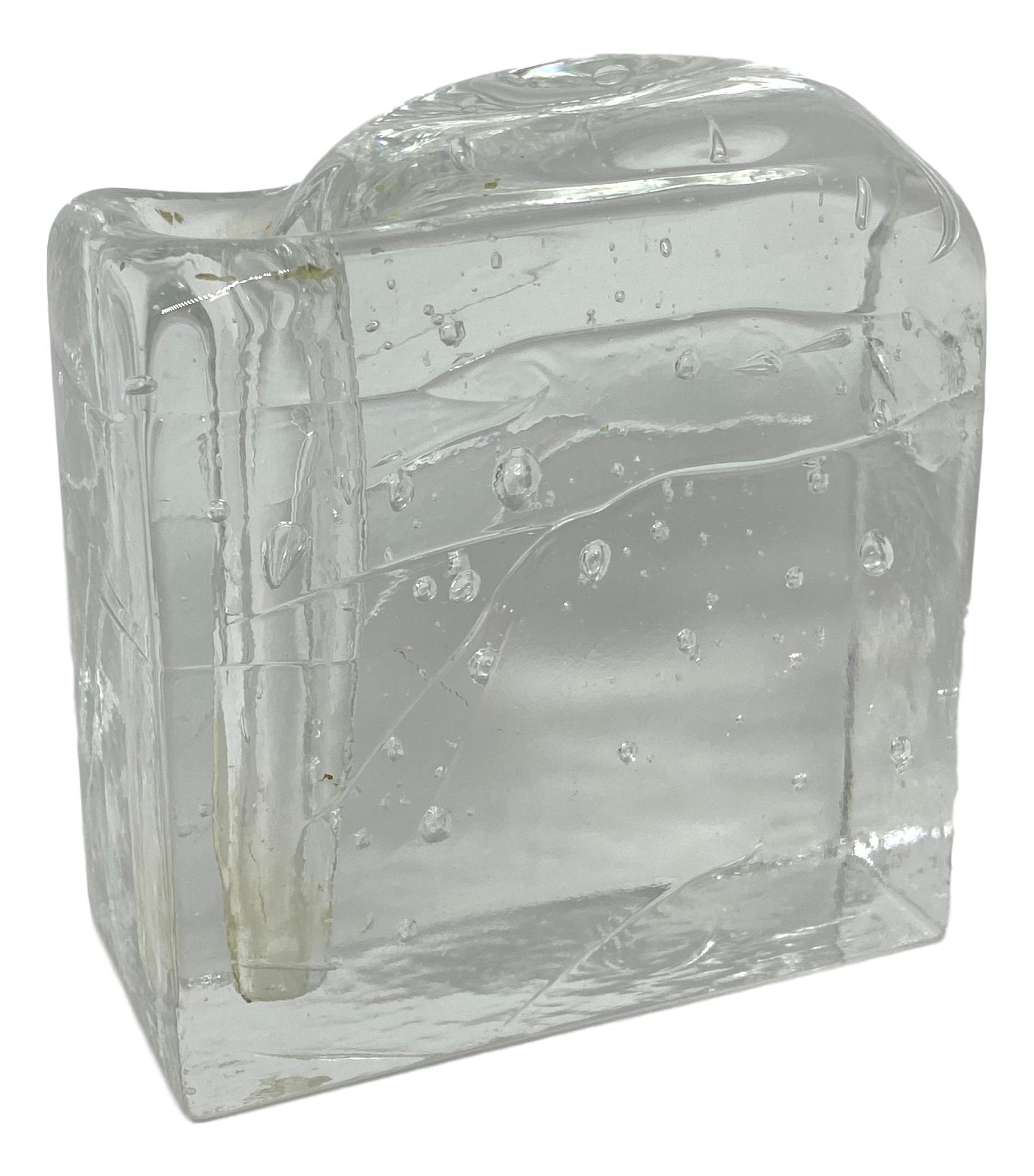 Collection of 2 Ice Block Glass 