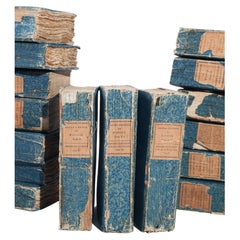 Collection of 20 Antique French Blue Buffon Books
