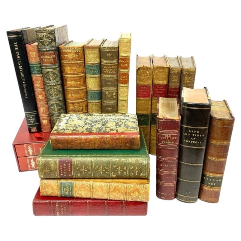 Collection Of 20 Antique Hardbound Books
