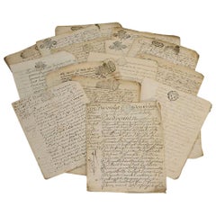 Collection of 20 French, 17th-18th Century Manuscripts