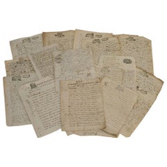 Collection of 20 French, 17th-18th Century Manuscripts