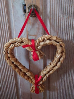 Collection of 20 Vintage Swedish unique folk art straw Christmas Ornaments