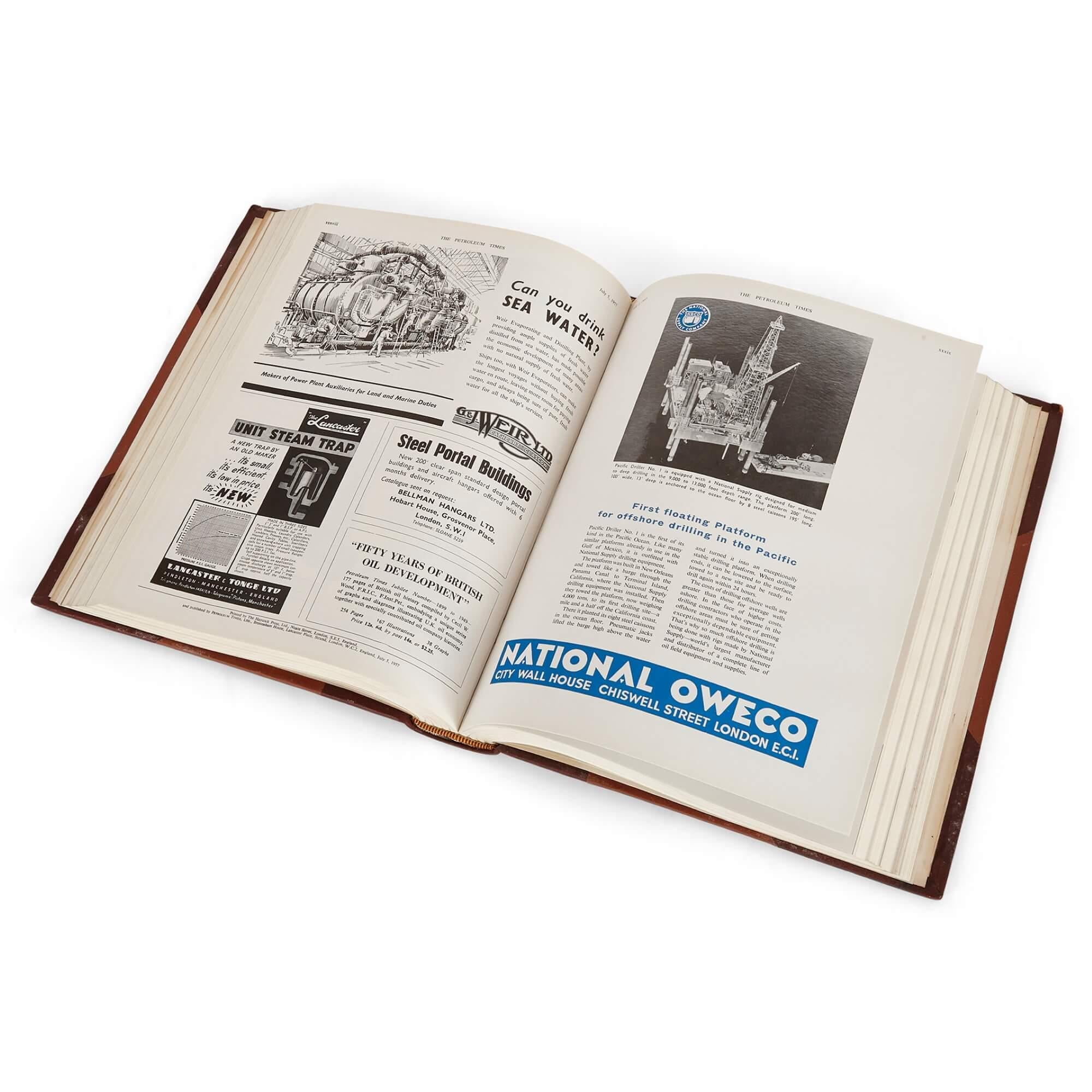 Collection of 20th Century Books Relating to the Oil Industry In Good Condition For Sale In London, GB