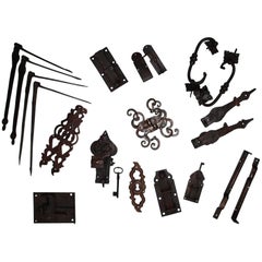 Collection of 22 18th-20th Century Pieces of Antique Furniture Hardware