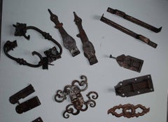 Collection of 22 18th-20th Century Pieces of Antique Furniture Hardware