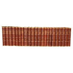 Used Collection of 22 Swedish 20th Century Leather-Bound Books