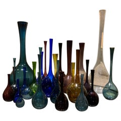 Collection of 29 glass vases Arthur Percy Sweden 1950