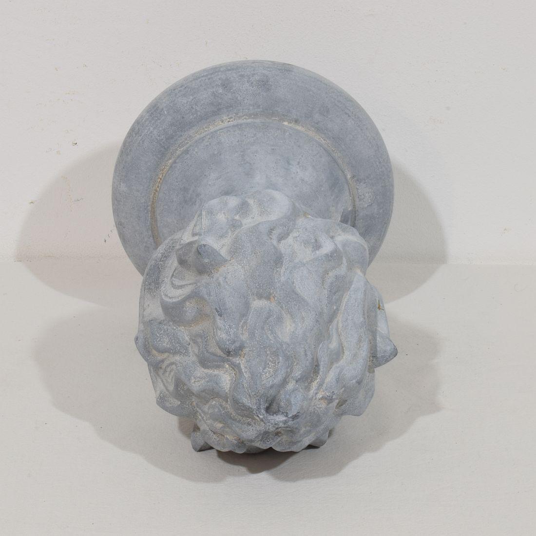 Collection of 3, 19th Century French Zinc Flame Roof Finials For Sale 8