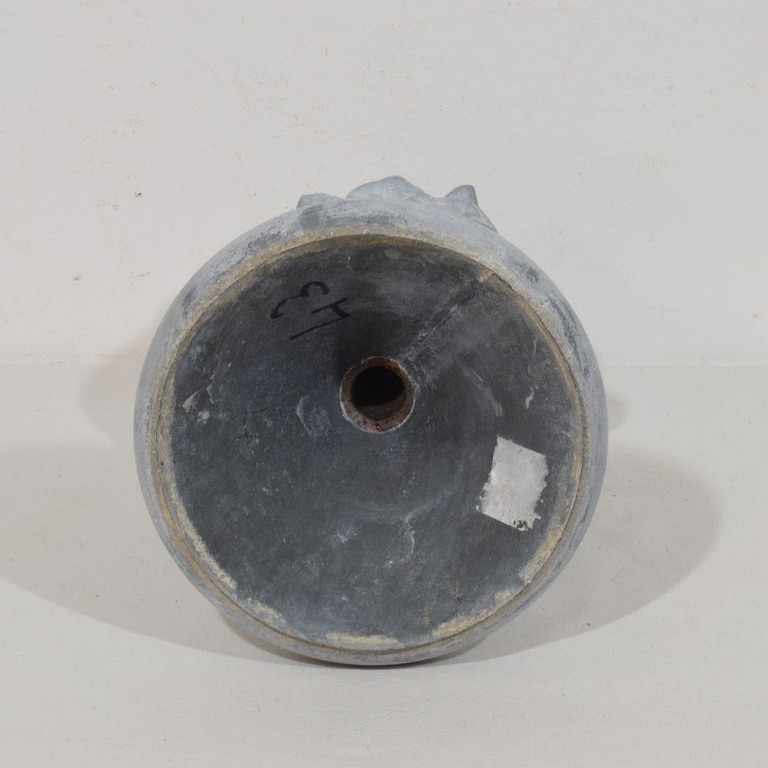 Collection of 3, 19th Century French Zinc Flame Roof Finials For Sale 9