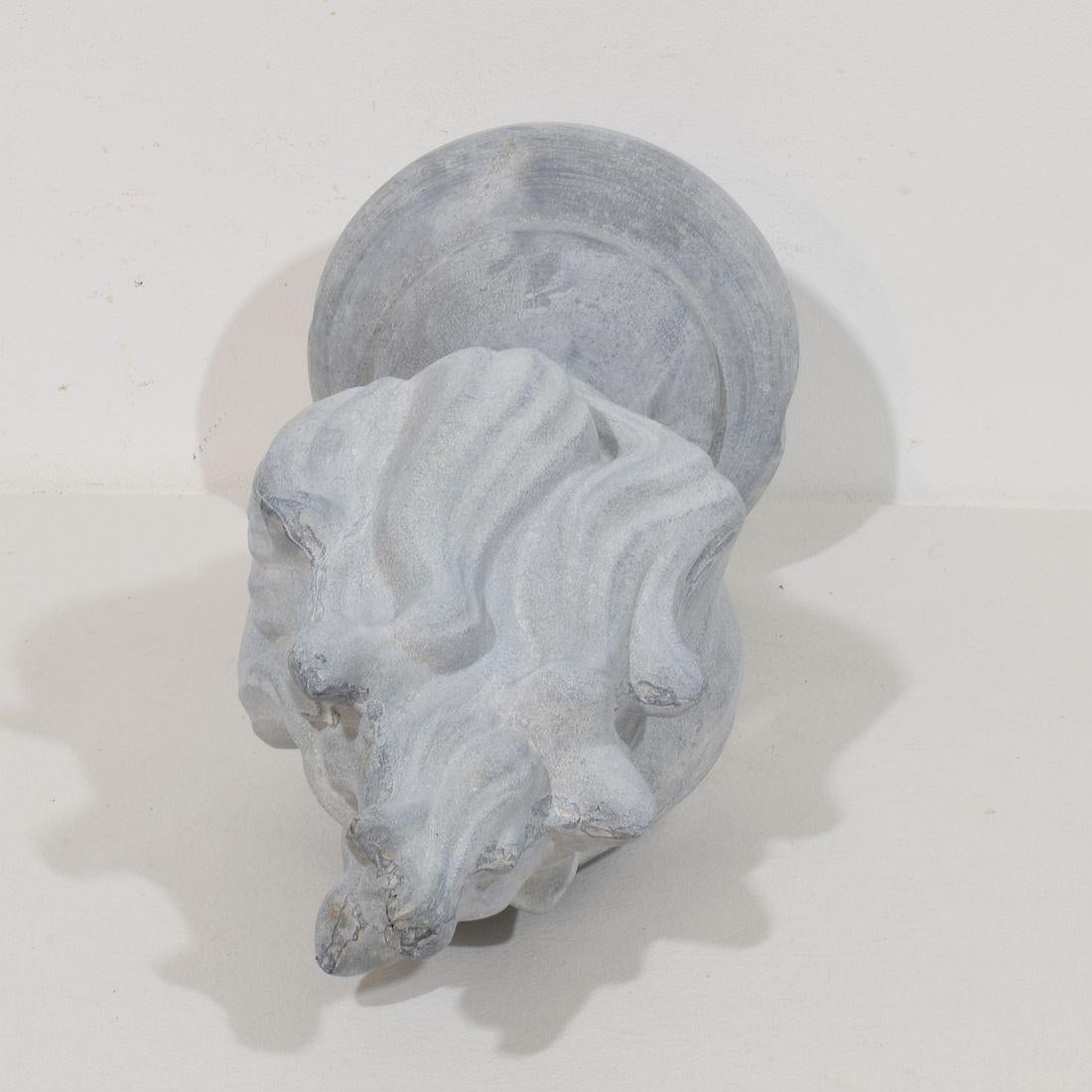 Collection of 3, 19th Century French Zinc Flame Roof Finials For Sale 2