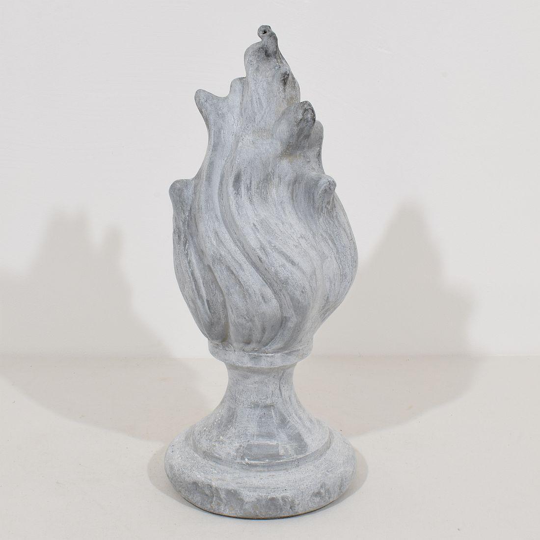 Collection of 3, 19th Century French Zinc Flame Roof Finials 3