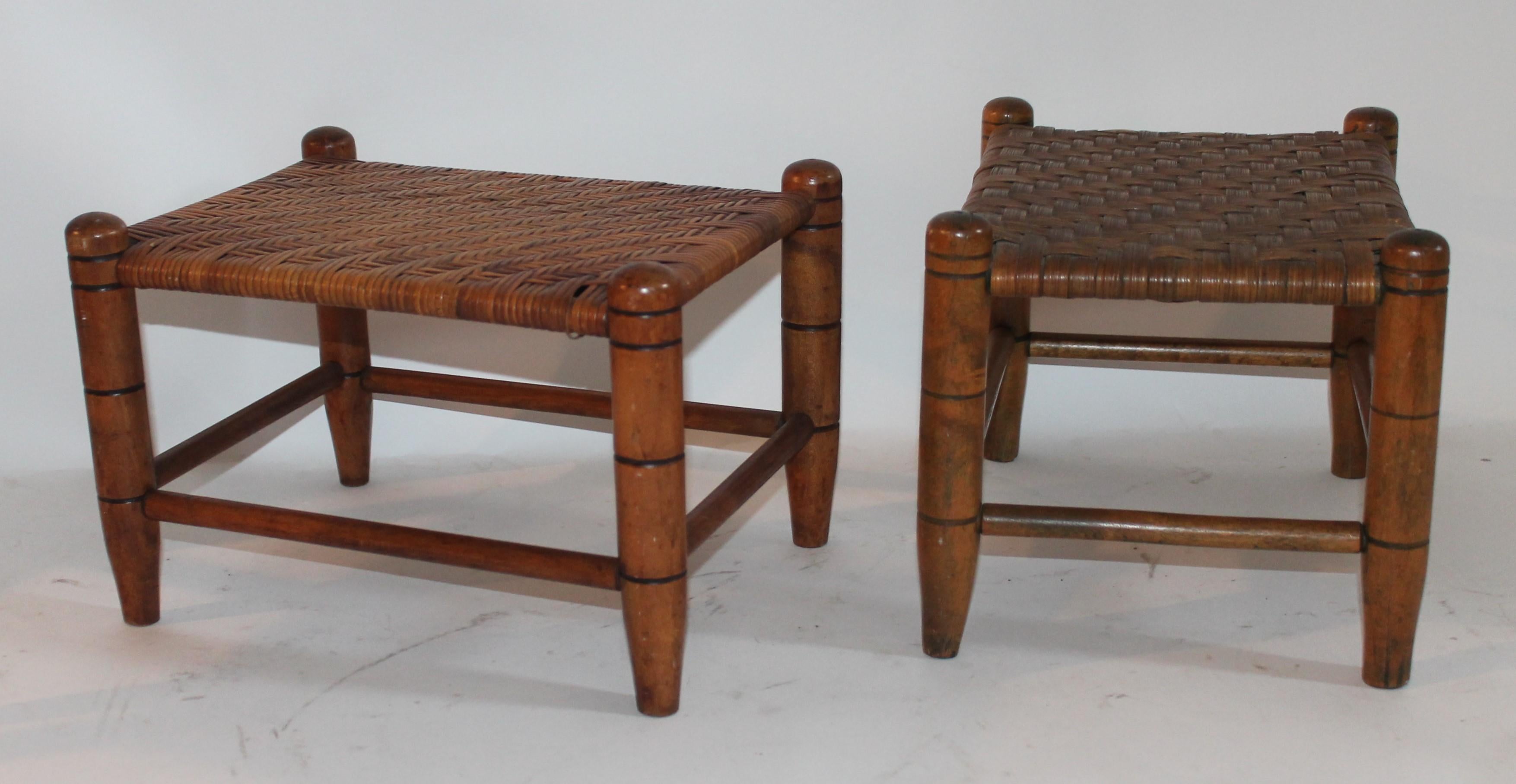 American Collection of 3, 19th Century Foot Stools