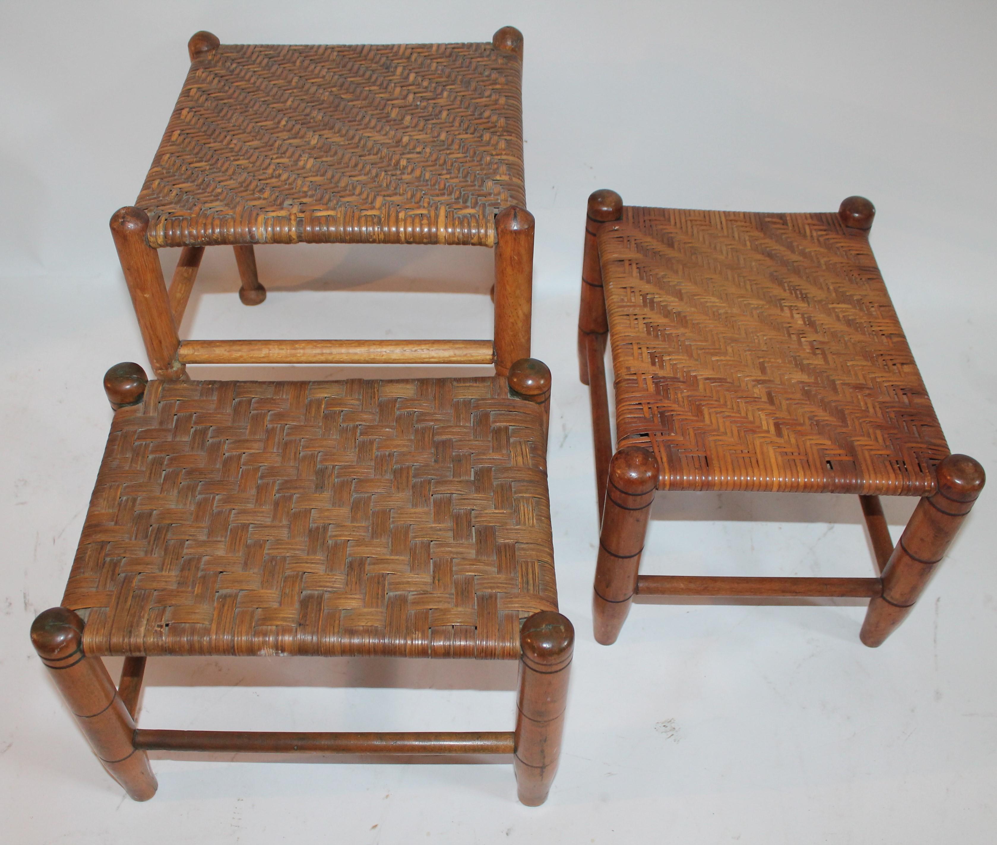 Collection of 3, 19th Century Foot Stools 1