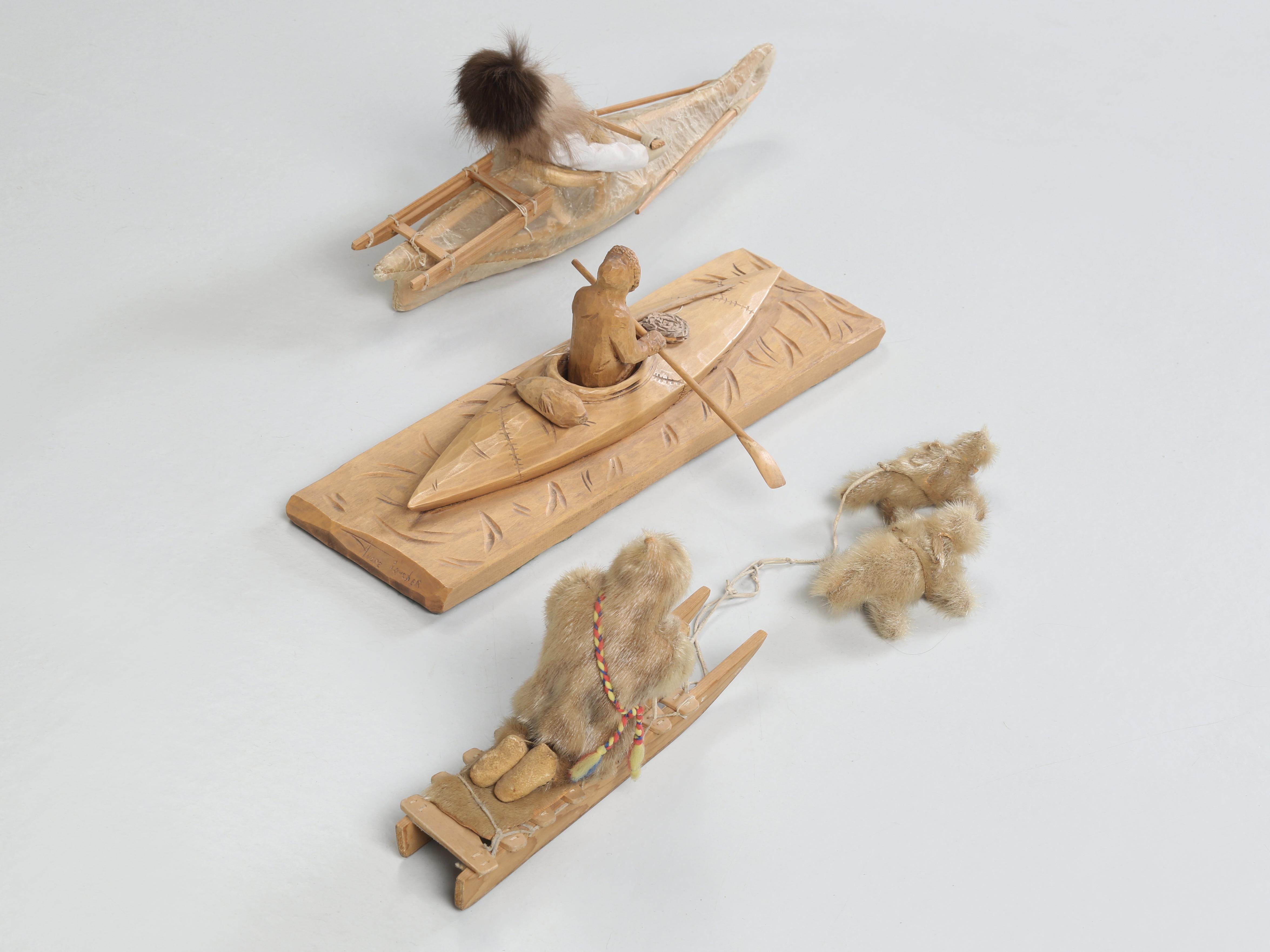 Folk Art Collection of (3) American Eskimo Children's Toys Two of Which are Identified  For Sale