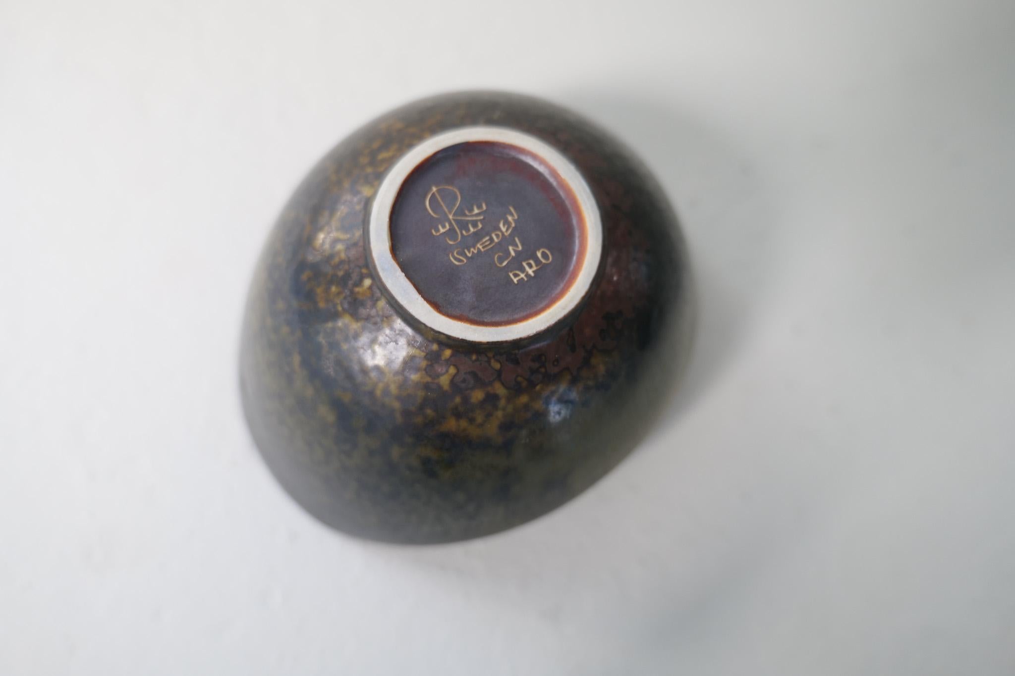 Colección de 3 Vasos de Cerámica de Gunnar Nylund Rörstrand Suecia, años 50 en venta 8