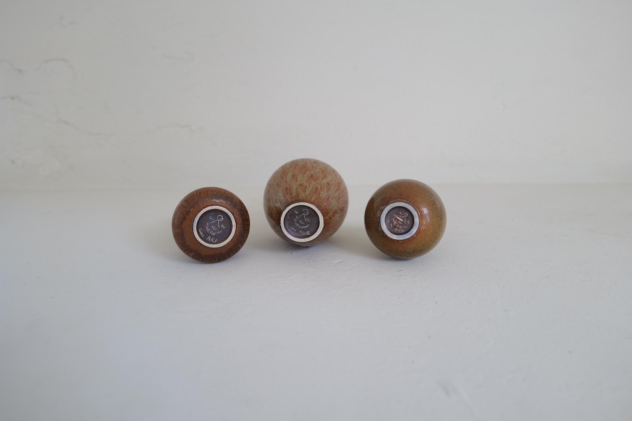 Collection'S 3 keramische Gefäße von Gunnar Nylund Rörstrand Schweden, 1950er Jahre im Angebot 10